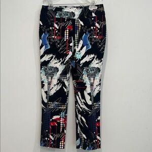 Lisette Paris Street Art Abstract Patterned Pants Slim Stretch Pants women’s
